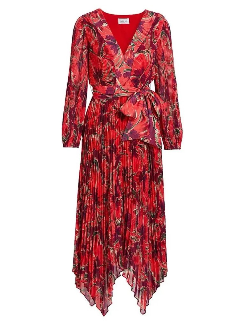 Milly Women’s Liora Windmill Floral Pleated Midi-Dress